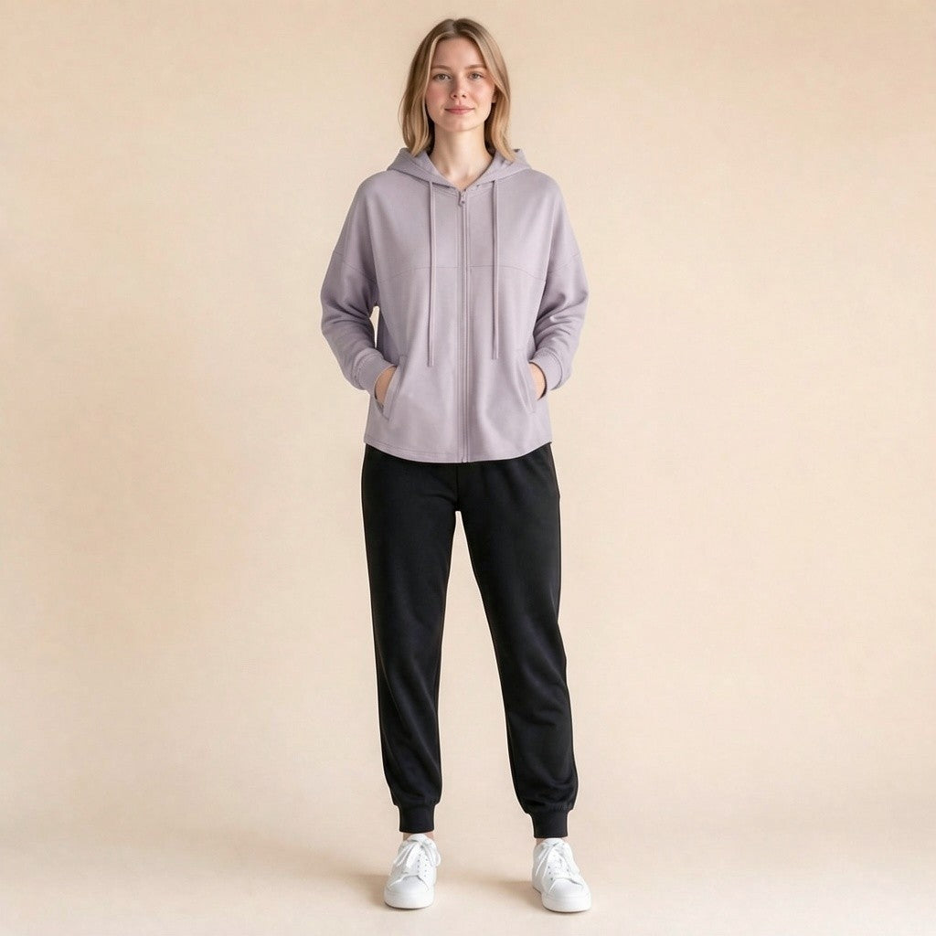 Women's full-zip hooded jacket – color variants overview