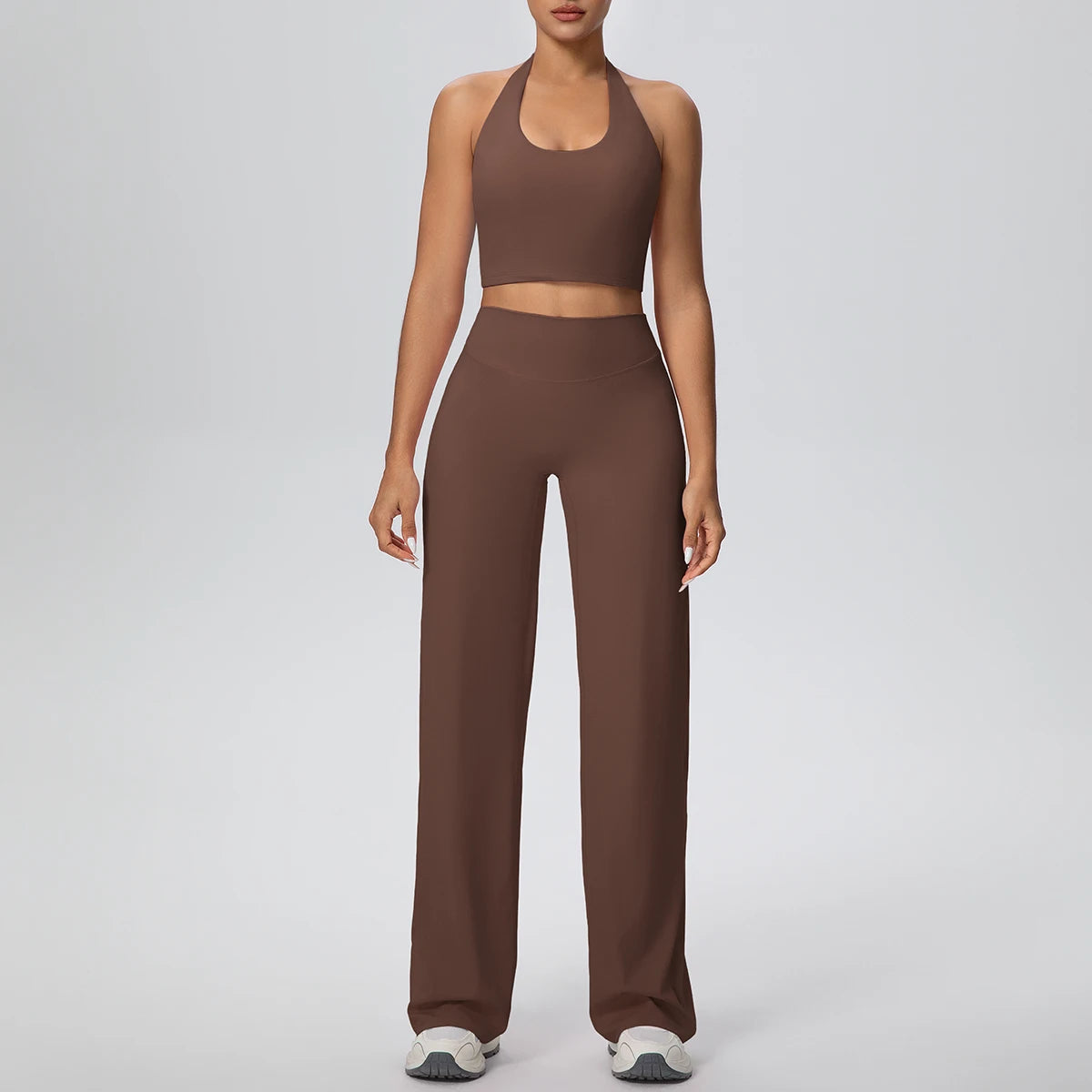 Halter neck yoga set – lifestyle gym wear photo