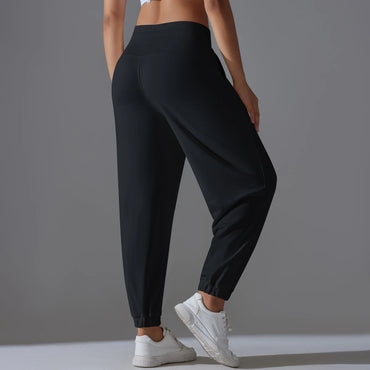 Baggy joggers - back view with relaxed loose fit