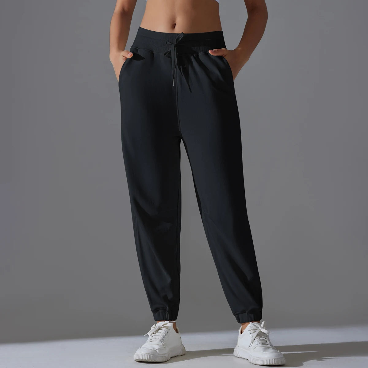 Women's joggers - cuffed ankle detail