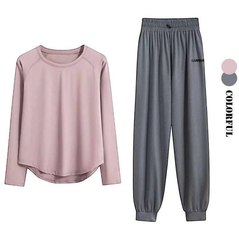 Loose-fit tee and joggers – back view athleisure outfit
