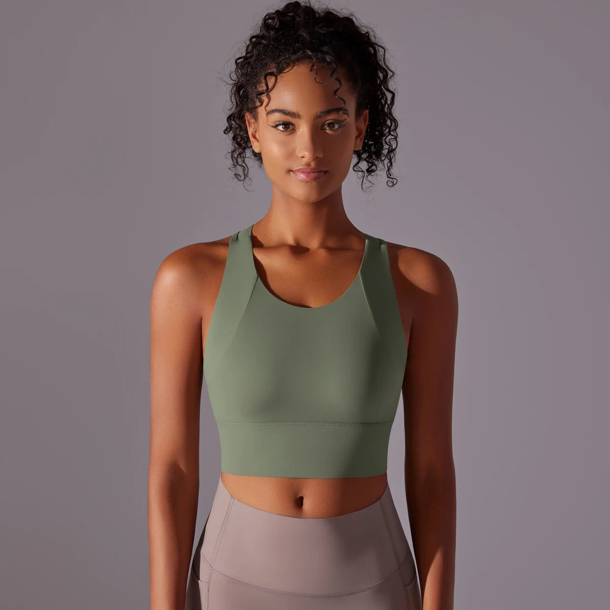 Longline sports bra size chart S to XL with measurements