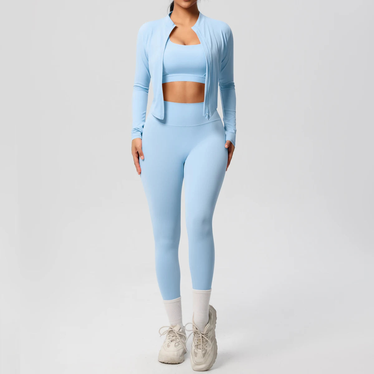 Women's yoga set size chart – S, M, L, XL measurements